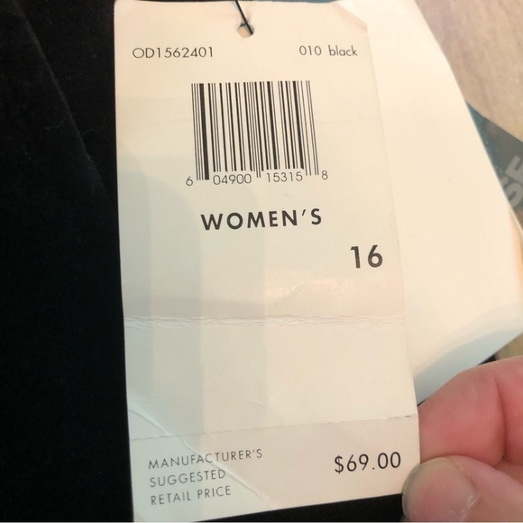 NWT $69 USD Calvin Klein Black Velvet Feel Soft Cotton Pants Womens Size 16 - Picture 8 of 11